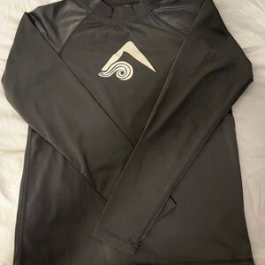 Kanu Surf SET OF TWO Grey and Navy Rash Guard Swim Shirts with Long Sleeves